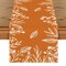 Orange Floral Fall Table Runner, Seasonal Autumn Kitchen Dining Table Decoration for Home Party Decor 13x72 Inch